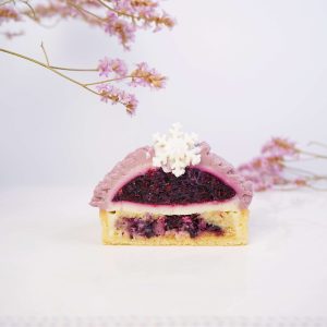 Tartaleta mora y vainilla