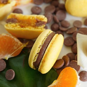 Macarons choco leche y mandarina